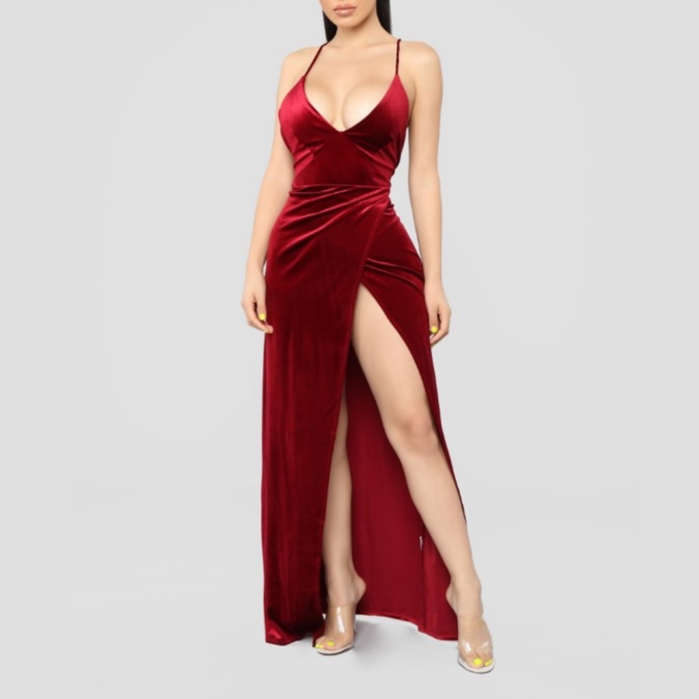 Fashion Nova Velvet Formal Dress